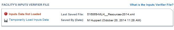 Input Verifier Tool Equation S-1 Inputs Facility Input's Verifier File